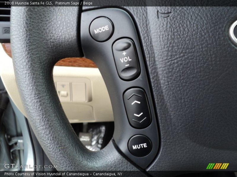 Platinum Sage / Beige 2008 Hyundai Santa Fe GLS