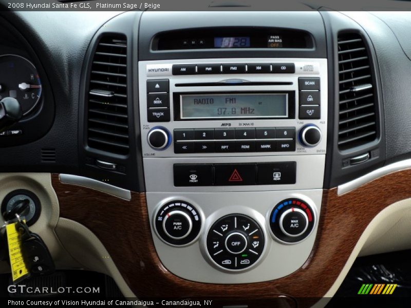 Platinum Sage / Beige 2008 Hyundai Santa Fe GLS