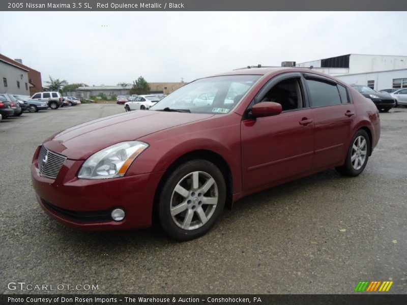 Red Opulence Metallic / Black 2005 Nissan Maxima 3.5 SL