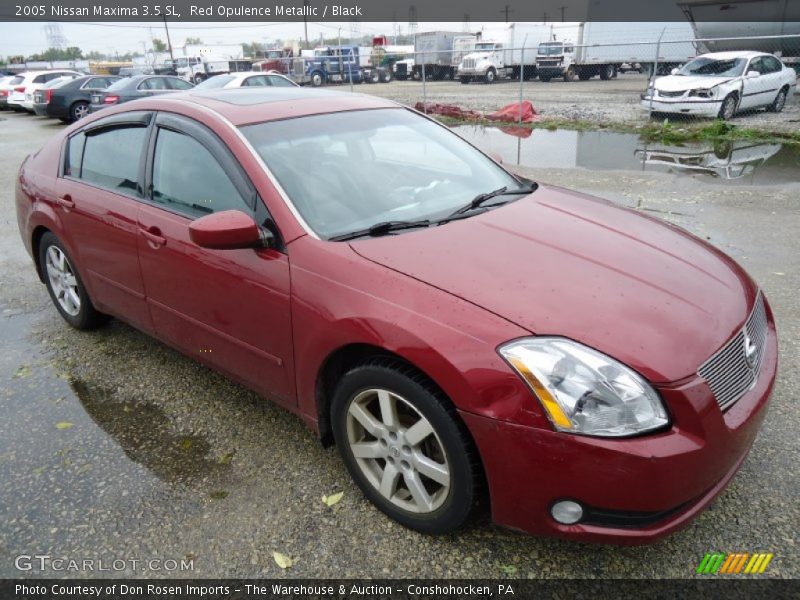 Red Opulence Metallic / Black 2005 Nissan Maxima 3.5 SL