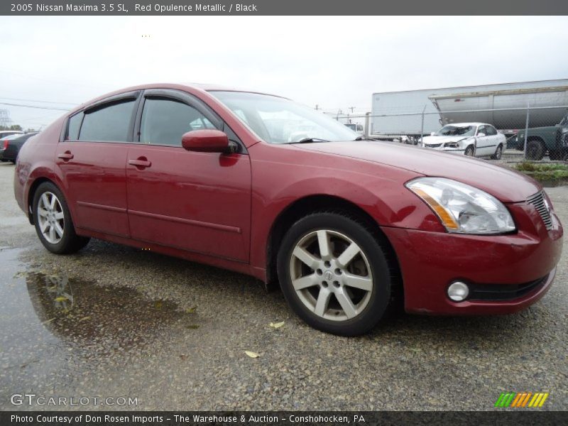 Red Opulence Metallic / Black 2005 Nissan Maxima 3.5 SL