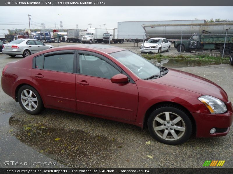 Red Opulence Metallic / Black 2005 Nissan Maxima 3.5 SL