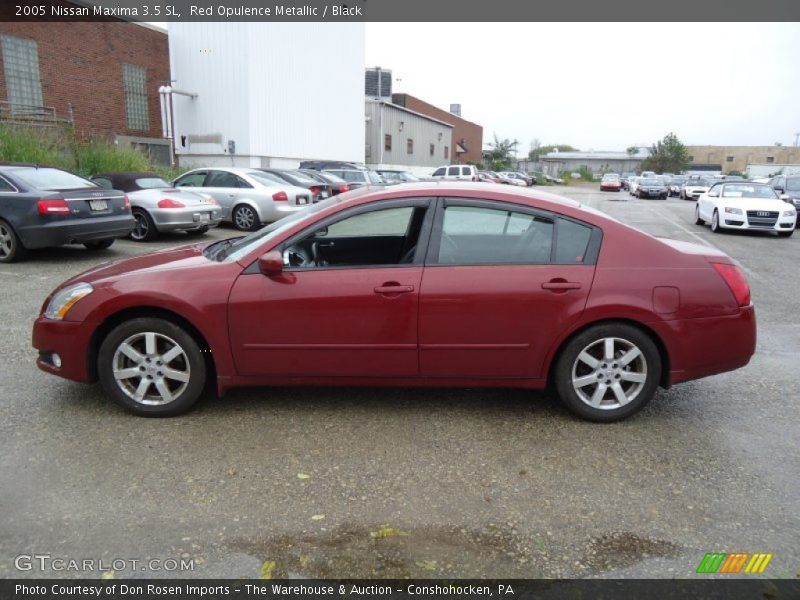 Red Opulence Metallic / Black 2005 Nissan Maxima 3.5 SL