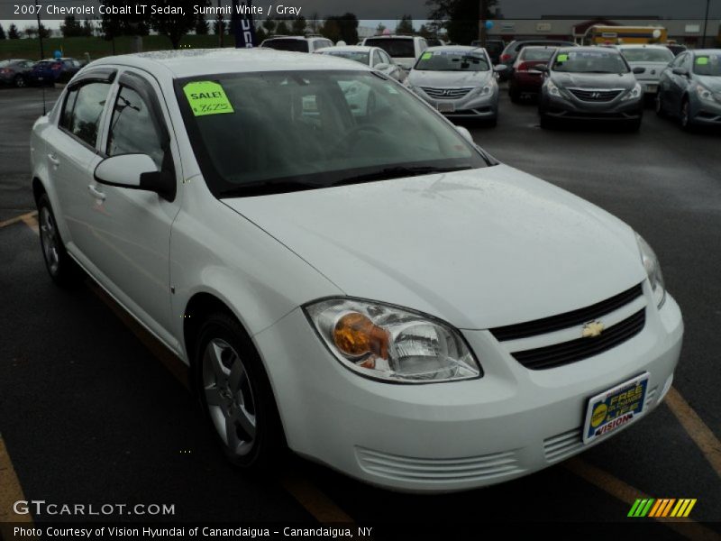 Summit White / Gray 2007 Chevrolet Cobalt LT Sedan