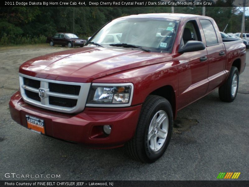 Deep Cherry Red Crystal Pearl / Dark Slate Gray/Medium Slate Gray 2011 Dodge Dakota Big Horn Crew Cab 4x4