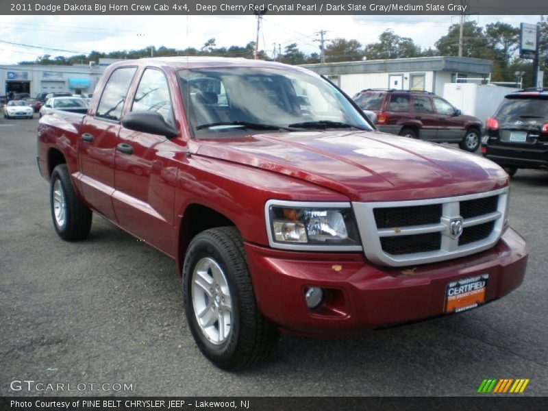 Deep Cherry Red Crystal Pearl / Dark Slate Gray/Medium Slate Gray 2011 Dodge Dakota Big Horn Crew Cab 4x4