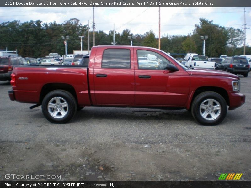 Deep Cherry Red Crystal Pearl / Dark Slate Gray/Medium Slate Gray 2011 Dodge Dakota Big Horn Crew Cab 4x4