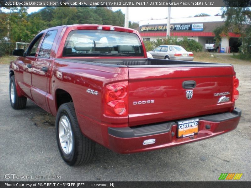Deep Cherry Red Crystal Pearl / Dark Slate Gray/Medium Slate Gray 2011 Dodge Dakota Big Horn Crew Cab 4x4