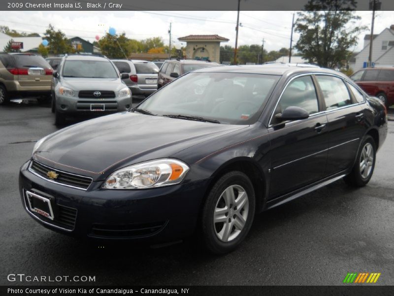 Black / Gray 2009 Chevrolet Impala LS