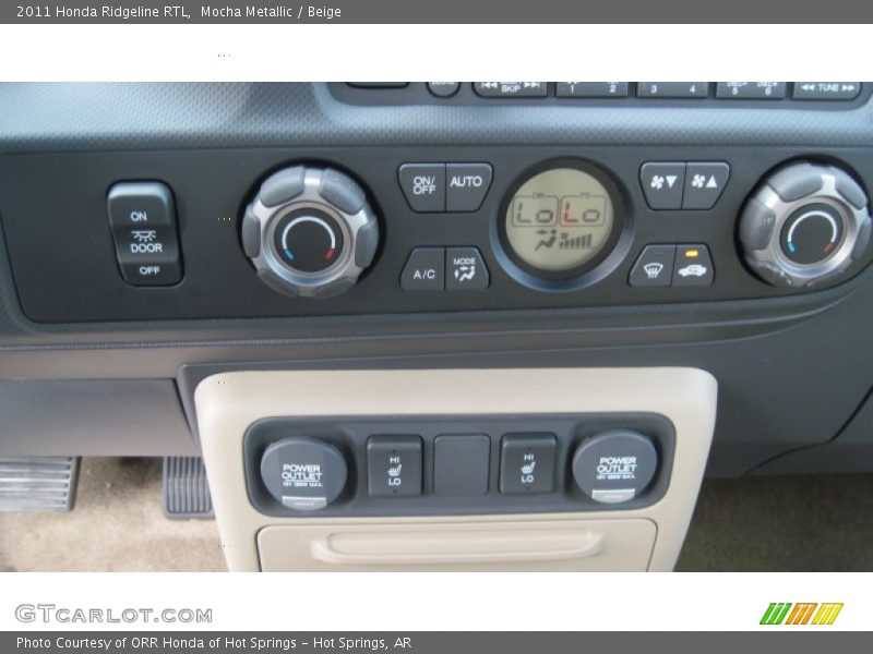 Controls of 2011 Ridgeline RTL