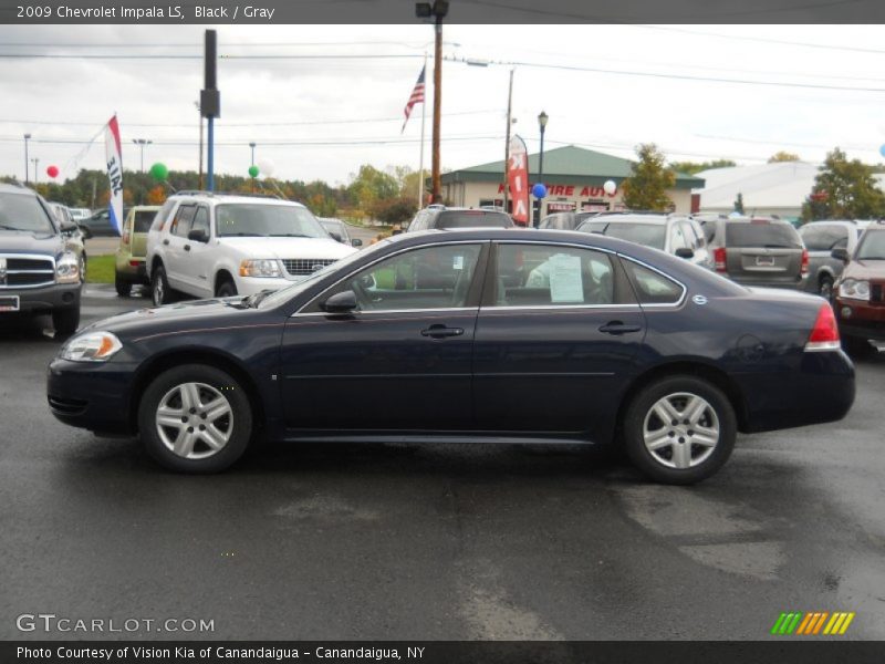 Black / Gray 2009 Chevrolet Impala LS