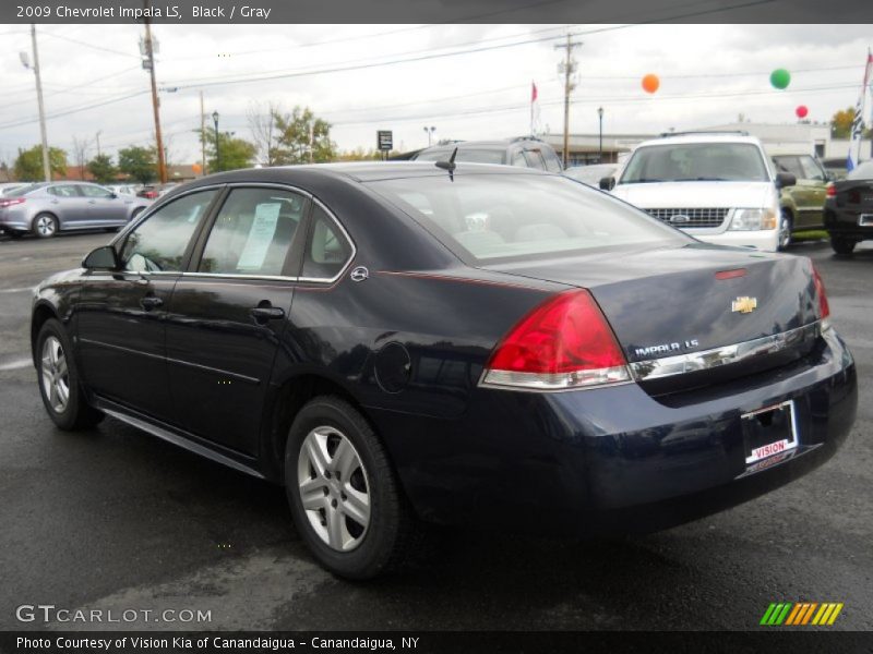 Black / Gray 2009 Chevrolet Impala LS