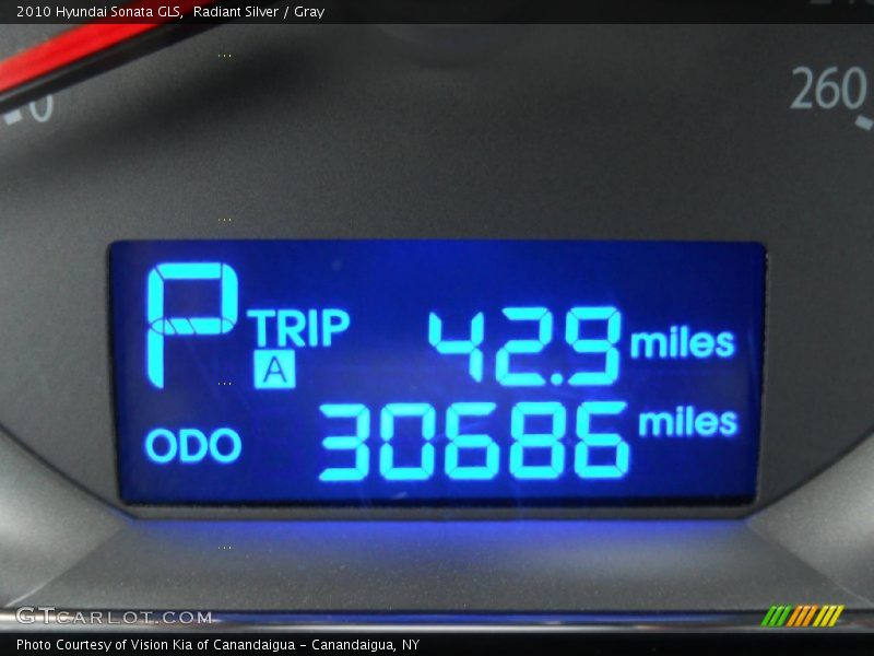 Radiant Silver / Gray 2010 Hyundai Sonata GLS