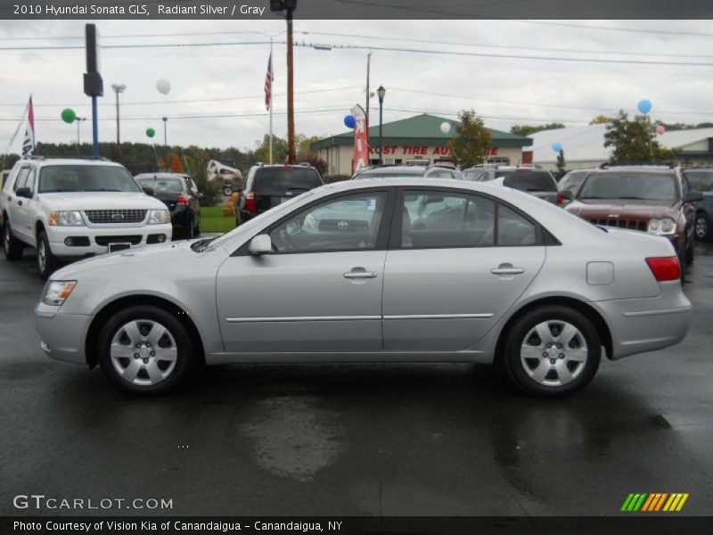 Radiant Silver / Gray 2010 Hyundai Sonata GLS