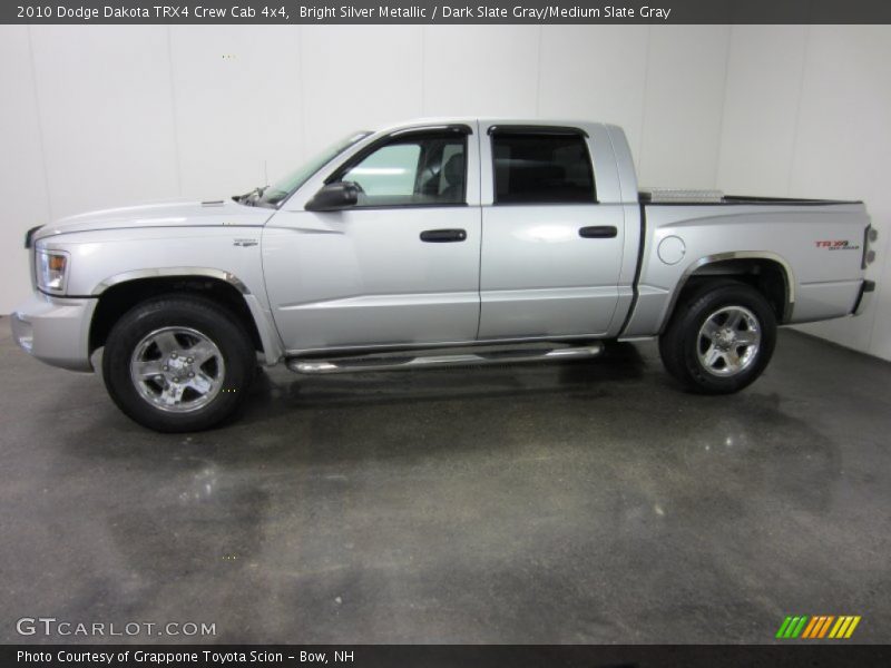 Bright Silver Metallic / Dark Slate Gray/Medium Slate Gray 2010 Dodge Dakota TRX4 Crew Cab 4x4