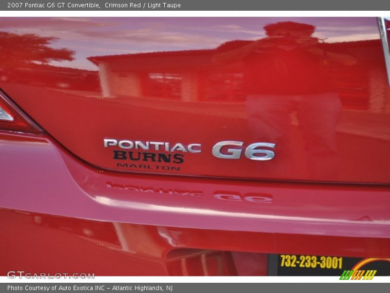 Crimson Red / Light Taupe 2007 Pontiac G6 GT Convertible