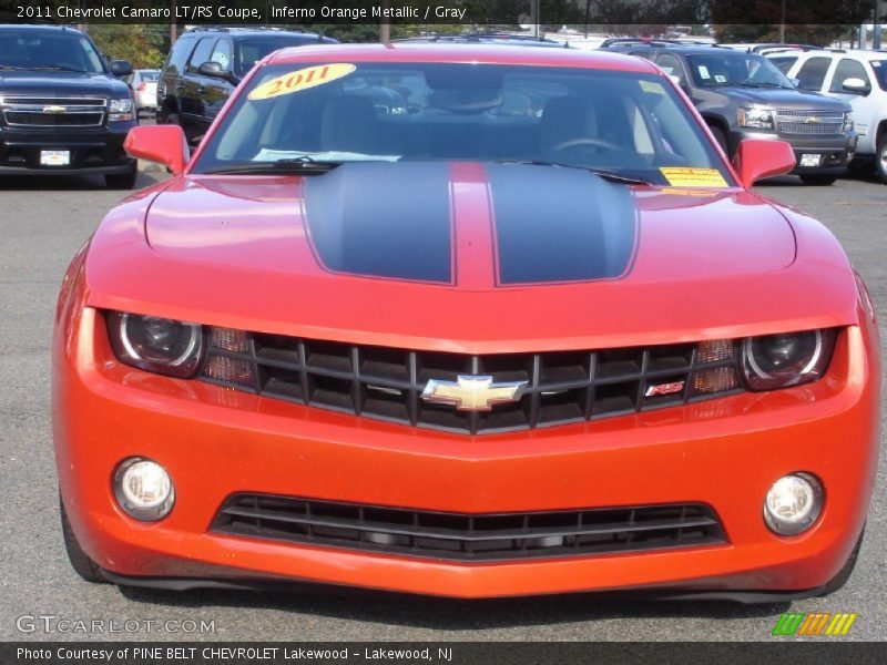Inferno Orange Metallic / Gray 2011 Chevrolet Camaro LT/RS Coupe