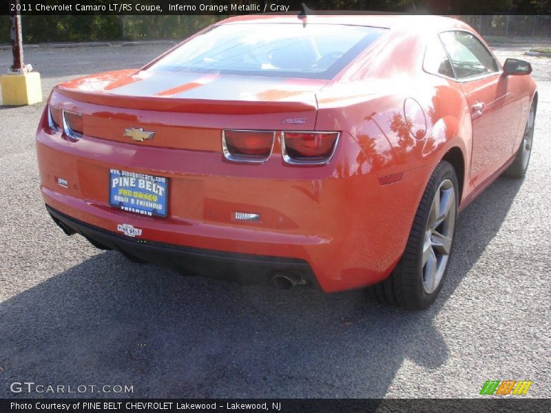 Inferno Orange Metallic / Gray 2011 Chevrolet Camaro LT/RS Coupe
