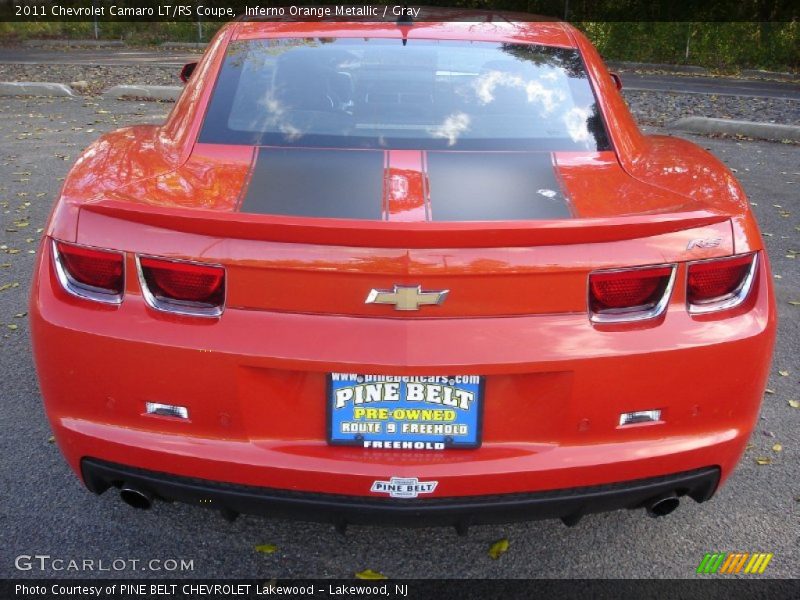 Inferno Orange Metallic / Gray 2011 Chevrolet Camaro LT/RS Coupe