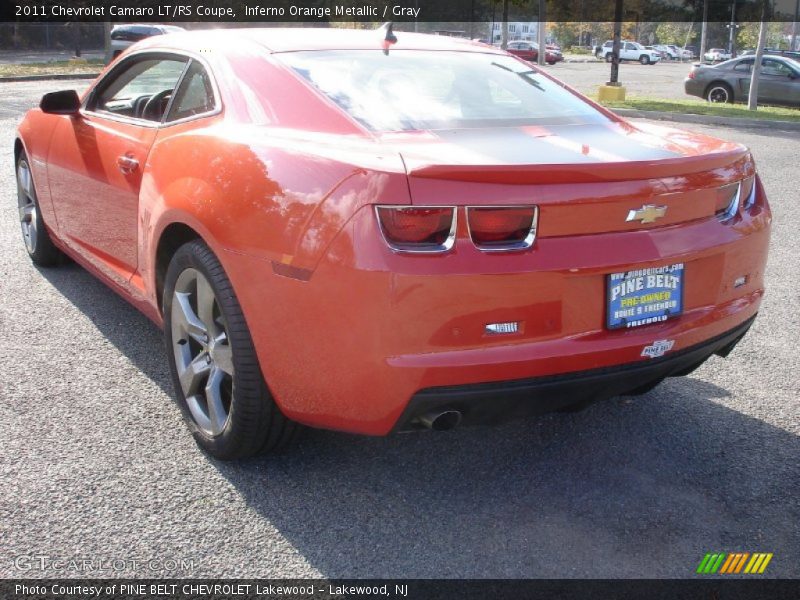 Inferno Orange Metallic / Gray 2011 Chevrolet Camaro LT/RS Coupe