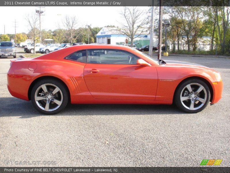 Inferno Orange Metallic / Gray 2011 Chevrolet Camaro LT/RS Coupe