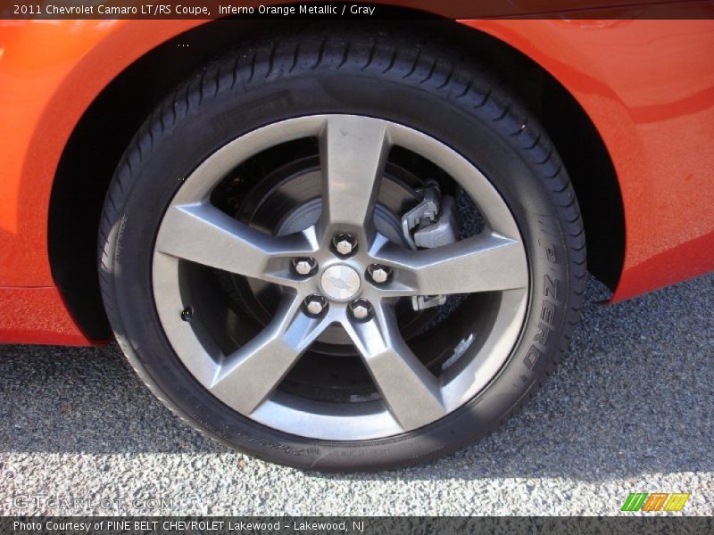 Inferno Orange Metallic / Gray 2011 Chevrolet Camaro LT/RS Coupe