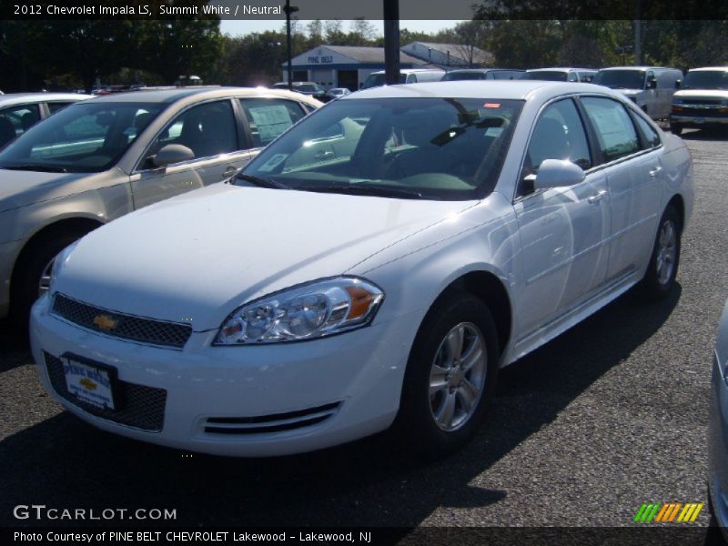 Summit White / Neutral 2012 Chevrolet Impala LS