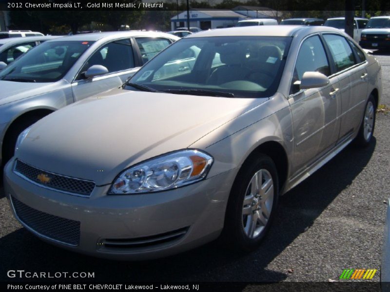 Gold Mist Metallic / Neutral 2012 Chevrolet Impala LT