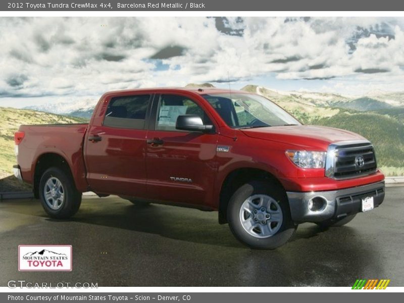 Barcelona Red Metallic / Black 2012 Toyota Tundra CrewMax 4x4