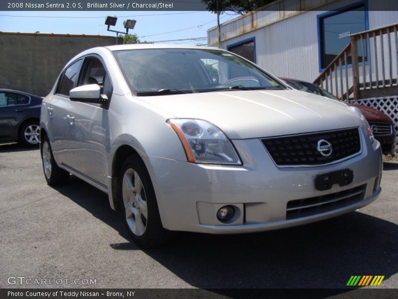 Brilliant Silver / Charcoal/Steel 2008 Nissan Sentra 2.0 S