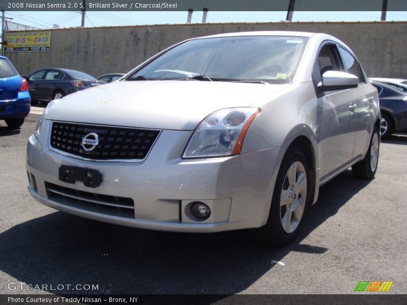 Brilliant Silver / Charcoal/Steel 2008 Nissan Sentra 2.0 S
