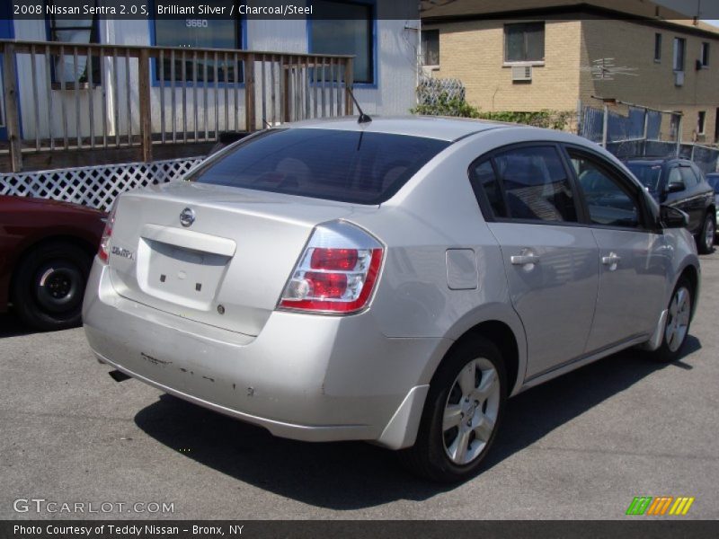 Brilliant Silver / Charcoal/Steel 2008 Nissan Sentra 2.0 S