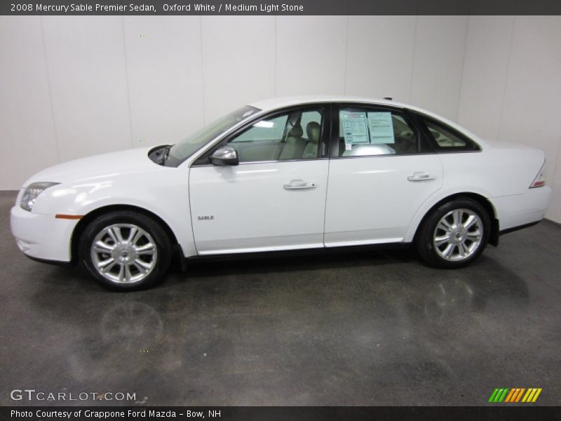 Oxford White / Medium Light Stone 2008 Mercury Sable Premier Sedan