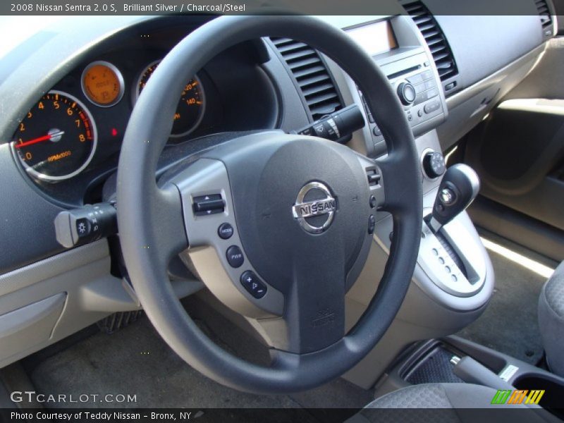 Brilliant Silver / Charcoal/Steel 2008 Nissan Sentra 2.0 S