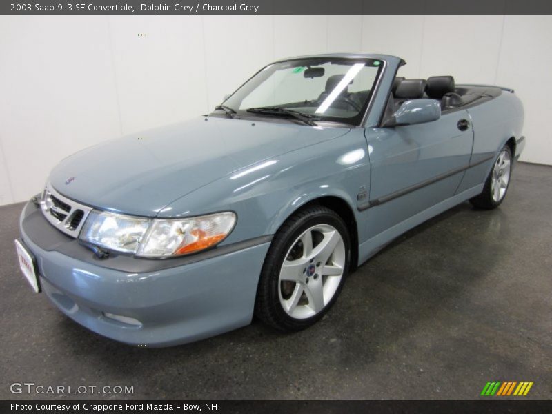 Dolphin Grey / Charcoal Grey 2003 Saab 9-3 SE Convertible