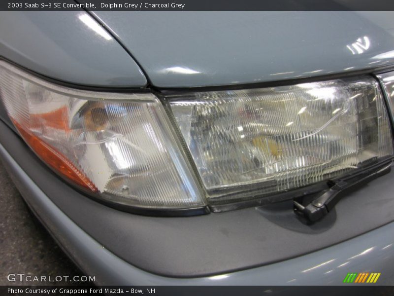 Dolphin Grey / Charcoal Grey 2003 Saab 9-3 SE Convertible
