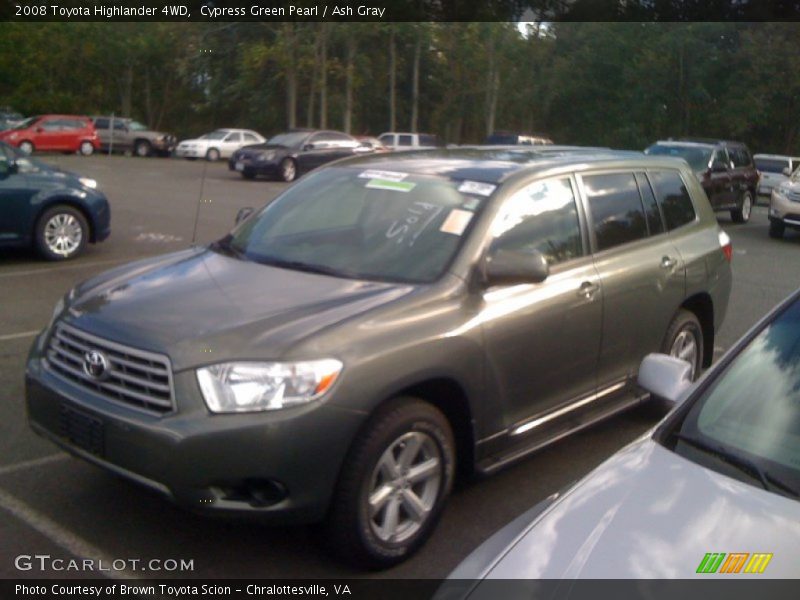 Cypress Green Pearl / Ash Gray 2008 Toyota Highlander 4WD