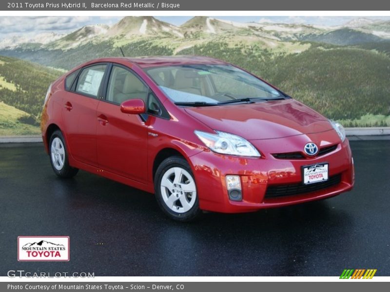 Barcelona Red Metallic / Bisque 2011 Toyota Prius Hybrid II