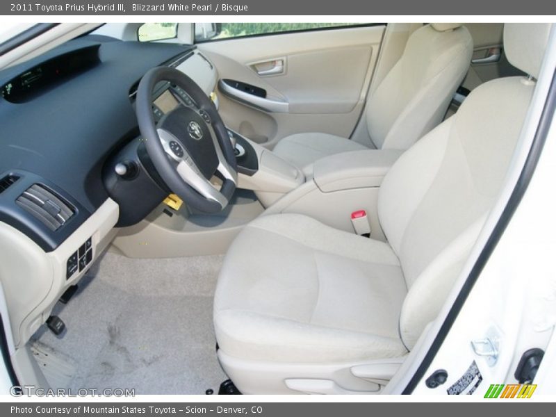 Blizzard White Pearl / Bisque 2011 Toyota Prius Hybrid III