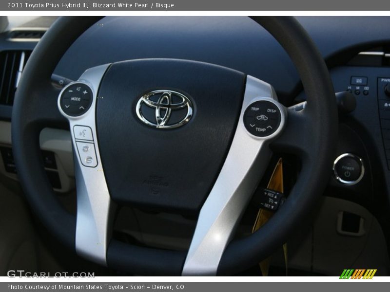 Blizzard White Pearl / Bisque 2011 Toyota Prius Hybrid III