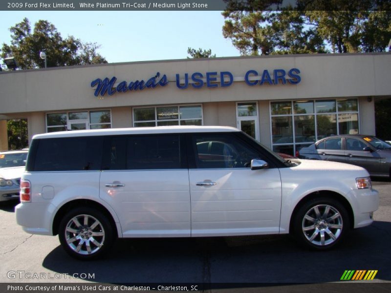 White Platinum Tri-Coat / Medium Light Stone 2009 Ford Flex Limited