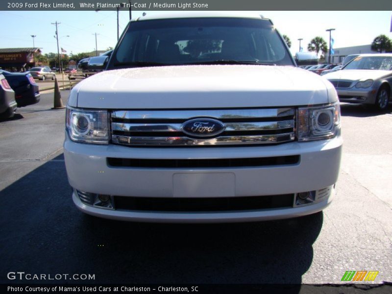 White Platinum Tri-Coat / Medium Light Stone 2009 Ford Flex Limited