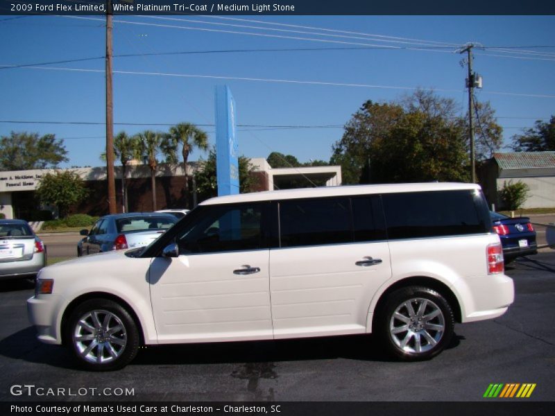 White Platinum Tri-Coat / Medium Light Stone 2009 Ford Flex Limited