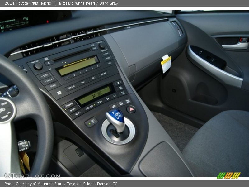 Blizzard White Pearl / Dark Gray 2011 Toyota Prius Hybrid III