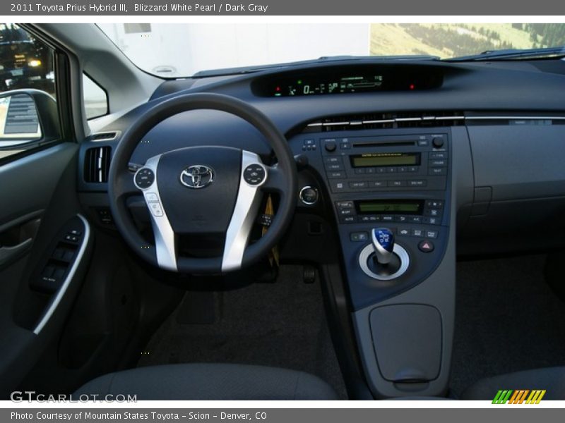 Blizzard White Pearl / Dark Gray 2011 Toyota Prius Hybrid III