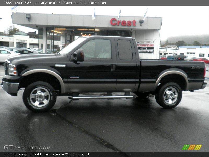 Black / Tan 2005 Ford F250 Super Duty Lariat FX4 SuperCab 4x4