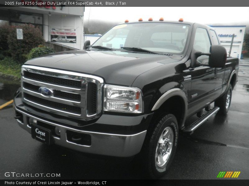 Black / Tan 2005 Ford F250 Super Duty Lariat FX4 SuperCab 4x4