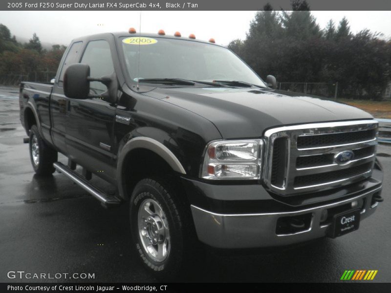 Black / Tan 2005 Ford F250 Super Duty Lariat FX4 SuperCab 4x4