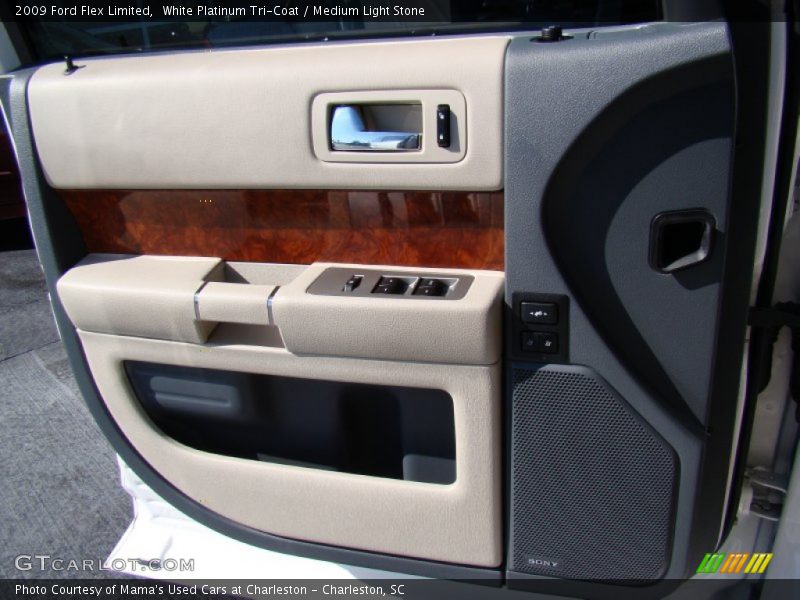 White Platinum Tri-Coat / Medium Light Stone 2009 Ford Flex Limited