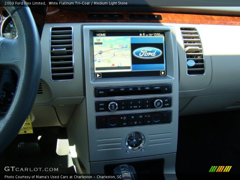 White Platinum Tri-Coat / Medium Light Stone 2009 Ford Flex Limited